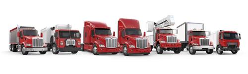 Line up of PB trucks